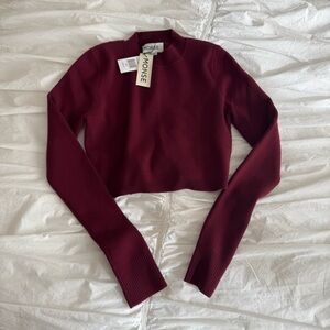 Burgundy wool sweater